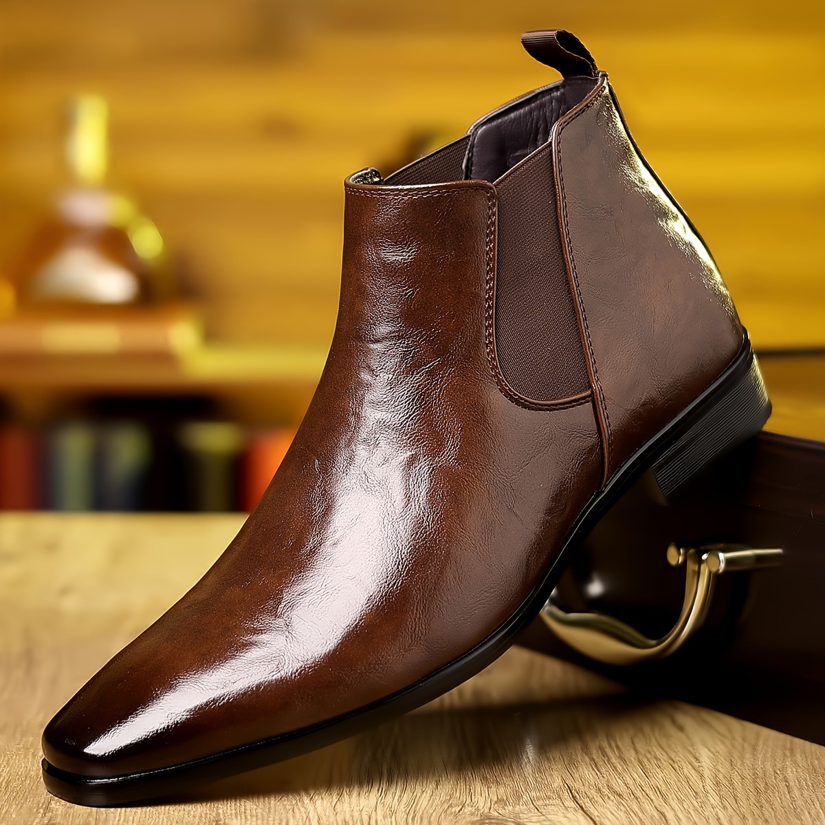 Men Formal Wear With Boots - 첼시 부츠, 가죽 부츠, 가을용, 편안한