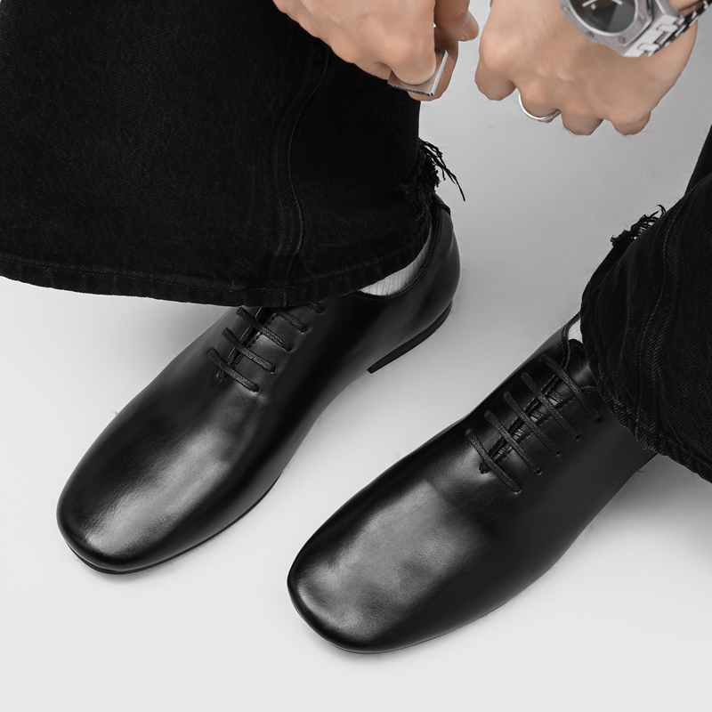 Formal Men Daily Wear Footwear - 남성용 레이스업 옥스퍼드 드레스 슈즈, 스퀘어