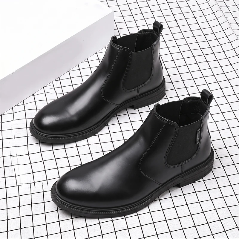 남성용 가죽 첼시 부츠, 슬립온 디자인, 편안한 밑창, - Men Formal Wear With Boots 리뷰 및 가격