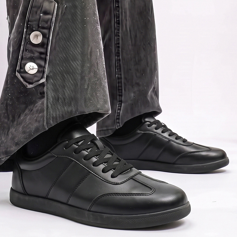 다용도로 활용 가능한 남성용 천연 가죽 신발, 검정색  - Men Formal Wear All Black 리뷰 및 가격
