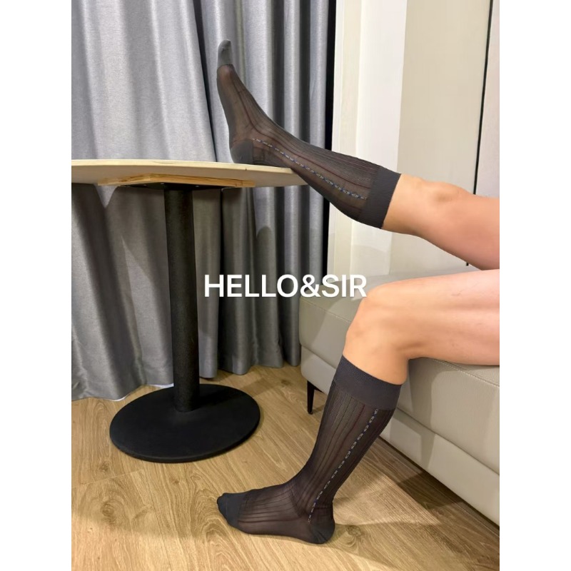 새로운 브랜드 남성용 양말 남성 니하이 비즈니스 시스루 - Sock Garter Men 리뷰 및 가격