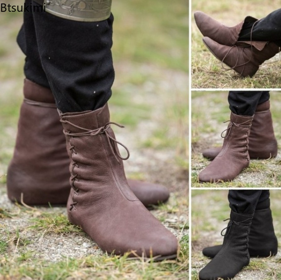 2026 남성용 중세 빅토리아 르네상스 부츠 신발 레트 - Men Formal Wear With Boots 리뷰 및 가격