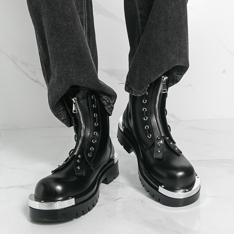 남성용 두꺼운 밑창 부츠 디자이너 트렌디한 새로운 스타 - Men Formal Wear With Boots 리뷰 및 가격