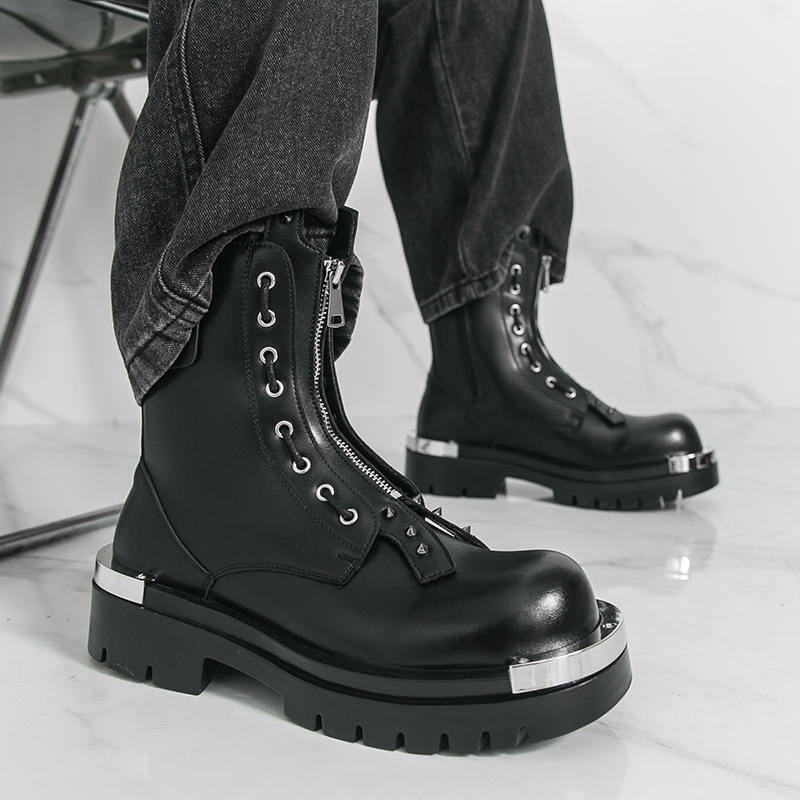 남성용 두꺼운 밑창 부츠 디자이너 트렌디한 새로운 스타 - Men Formal Wear With Boots 리뷰 및 가격
