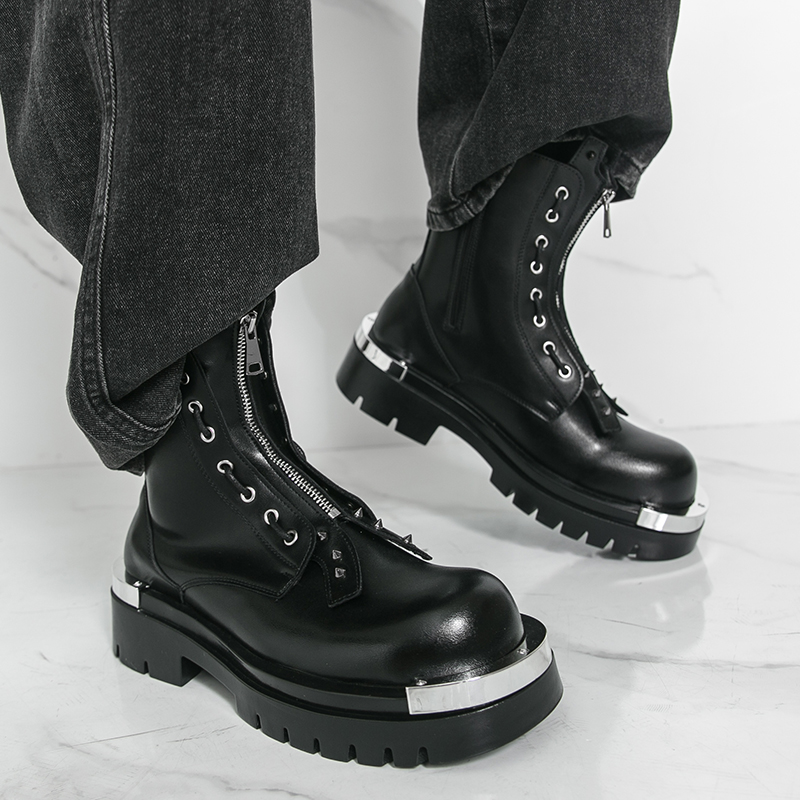 남성용 두꺼운 밑창 부츠 디자이너 트렌디한 새로운 스타 - Men Formal Wear With Boots 리뷰 및 가격