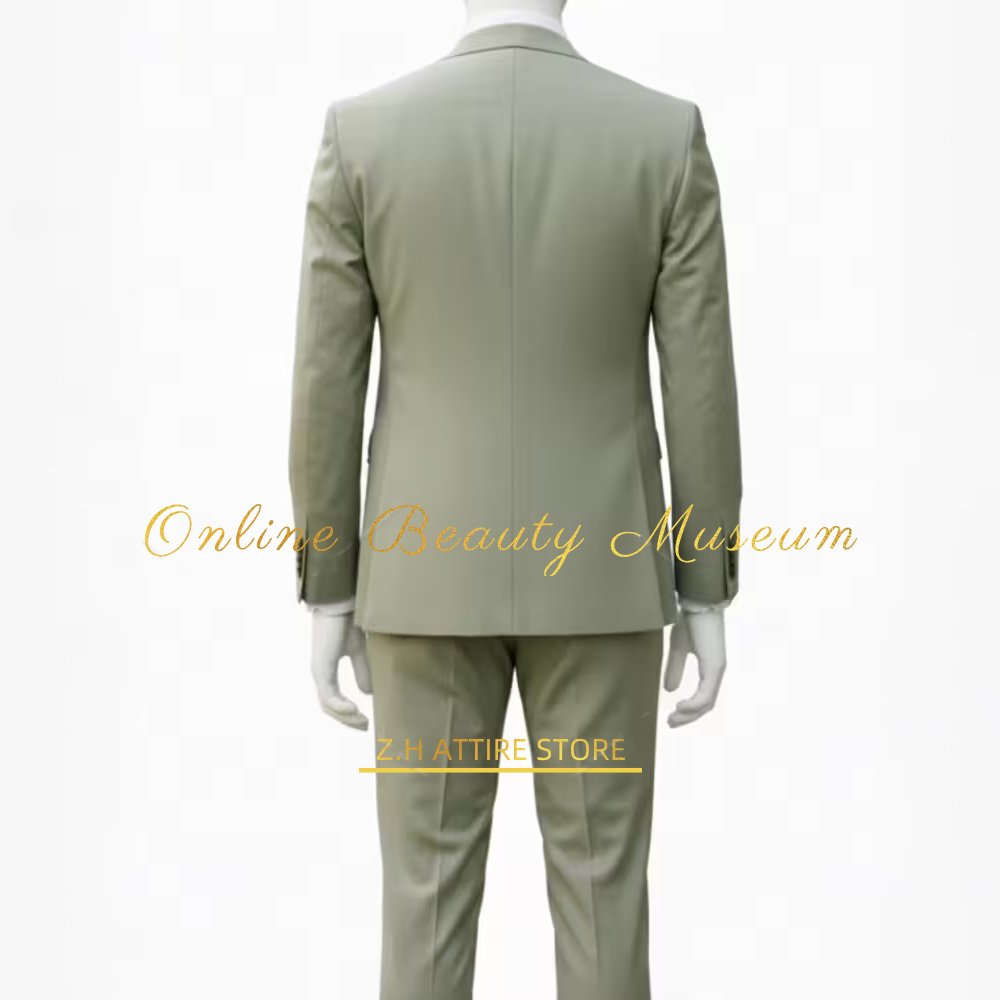 남성용 세이지 그린 3피스 정장, 현대적인 스타일의 웨 - Men Formal Wear Modern 리뷰 및 가격